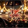 2D Flat Goat Hanging Ornament Acrylic Animal Pendant Christmas Tree Decoration Car Rearview Mirror Charm New Year Hanging