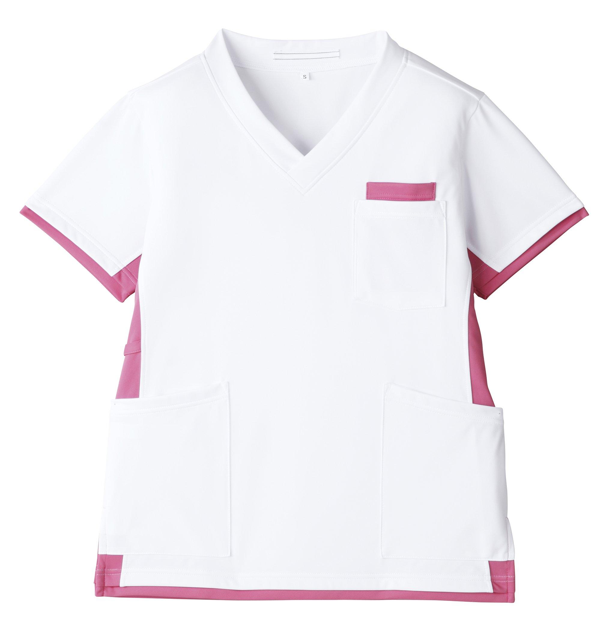 

Lalaskill Layered Unisex White Odor Stain Size Pink F-9300 Scrub, (Medical Coat, Antibacterial, Resistant, Resistant, Sweat-Wicking, Quick-Drying), рожевий
