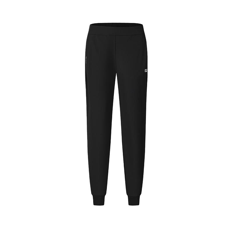 FILA Fitness Casual Versatile Simple Tapered Knit Sports Pants Women bottoms Deep-Black A11W511617F-BK