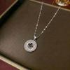 Women's Cross-Border Fashion Necklace with Colorful Zirconia Heart and Titanium Steel Clavicle Chain