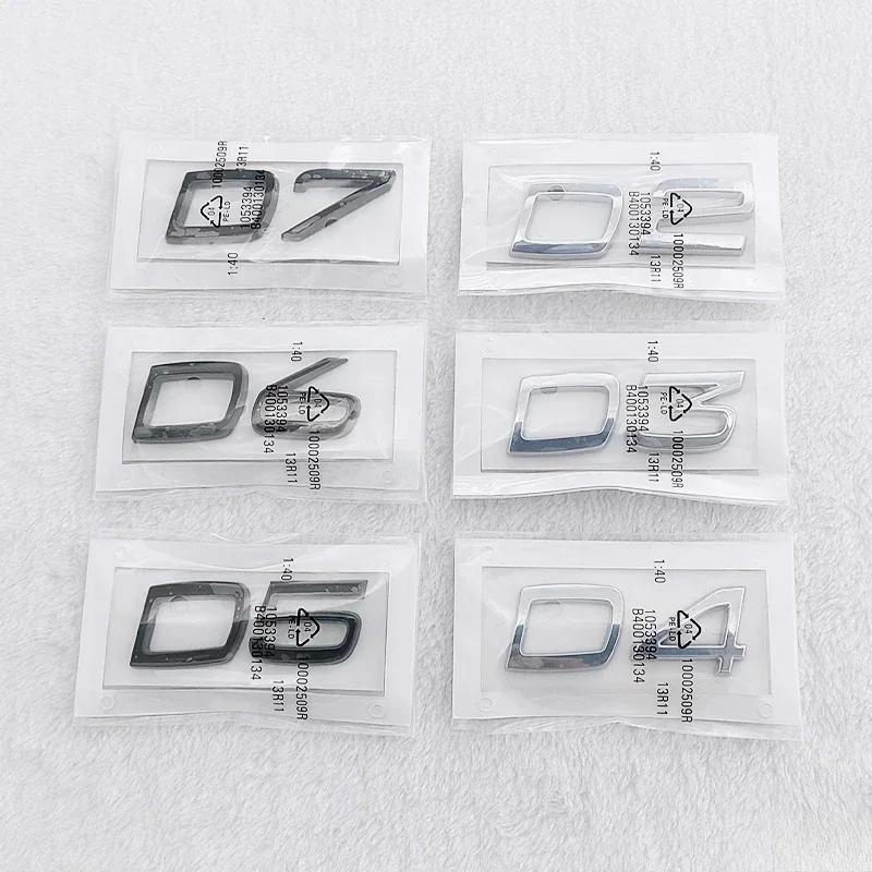 3D Auto ABS  Badge Emblem Sticker for Volvo D2 D3 D4 D5 D6 D7 Logo V40 S40 S60 S70 S80 V50 Exterieur Accessoires