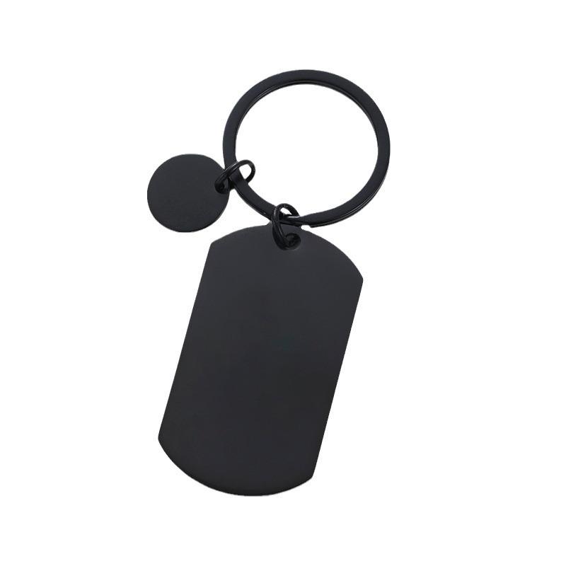 Stainless Steel Round Tag Keychain - Laser Color Print Blank, Ideal Festive Gift