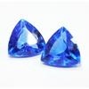 Natural Blue Tanzanite Loose Gemstone 14.80 Ct Trillion Shape Pair for Jewelry Making and Crafts