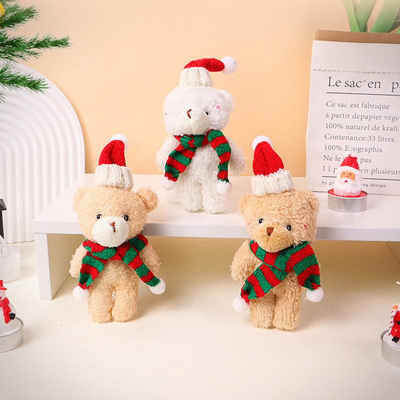 Christmas Cute Blush Joint Bear Bag Cute Clothing Accessories Bear Doll Pendant