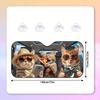 1Pcs Beach Palm Tree Pattern Windshield Sunshade UV Rays Heat Blocker Keeps Vehicle Cool Unique Design Fit Sedans SUVs Trucks