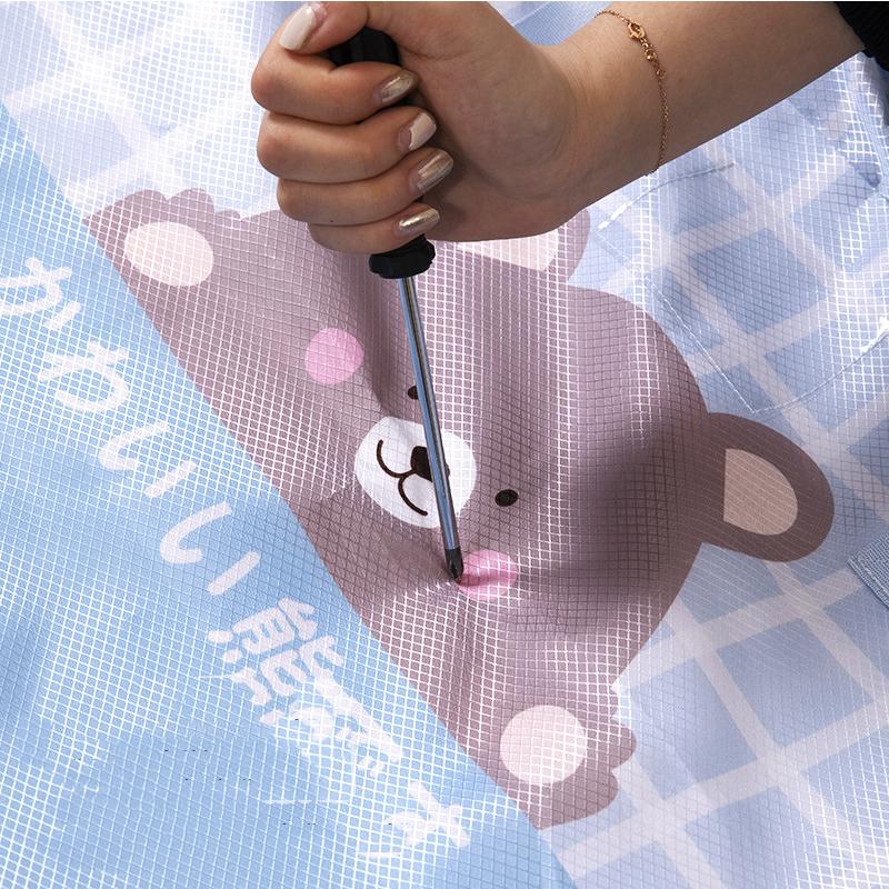 Cute Bear Large Capacity Clothes Storage Bag Waterproof Cabinet Wardrobe Organizer Quilt Pillow Blanket Organizer Dustproof Bedding Storag