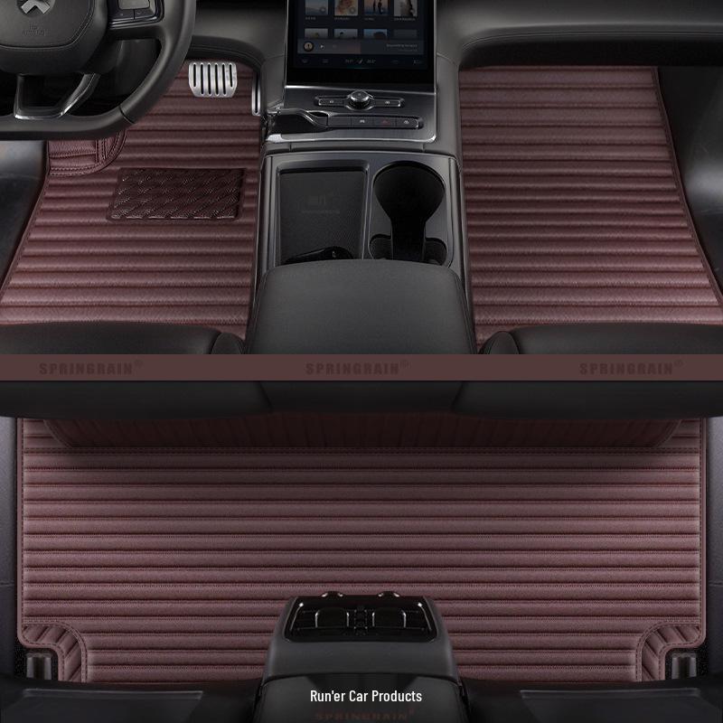 NIO ES6, ES8, EC6, ET7, ET5 Car Floor Mats - Full Surround Genuine Leather for Six or Seven-Seaters