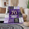 70Th Birthday Customize Your Name Blanket Warm Comfortable And Soft Blankets Are Suitable For Home Lunch Break Blanket Office Sofa Sofa Gift To