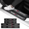 2025 For Nissan 4Pcs Carbon Fiber Car Door Threshold Plate Stickers For Nissan Nismo Note Armada Pulsar Pathfinder X-Trail Qashq