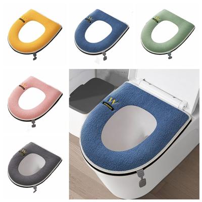 Thicker Plush Toilet Seat Cover Handle Toilet Pad Universal Closestool Mat  Winter