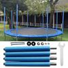Trampoline Poles Replacement Trampoline 6-16Ft Safety Enclosure Pole Straight Tube Replacement Part with Screw Foam Canopy