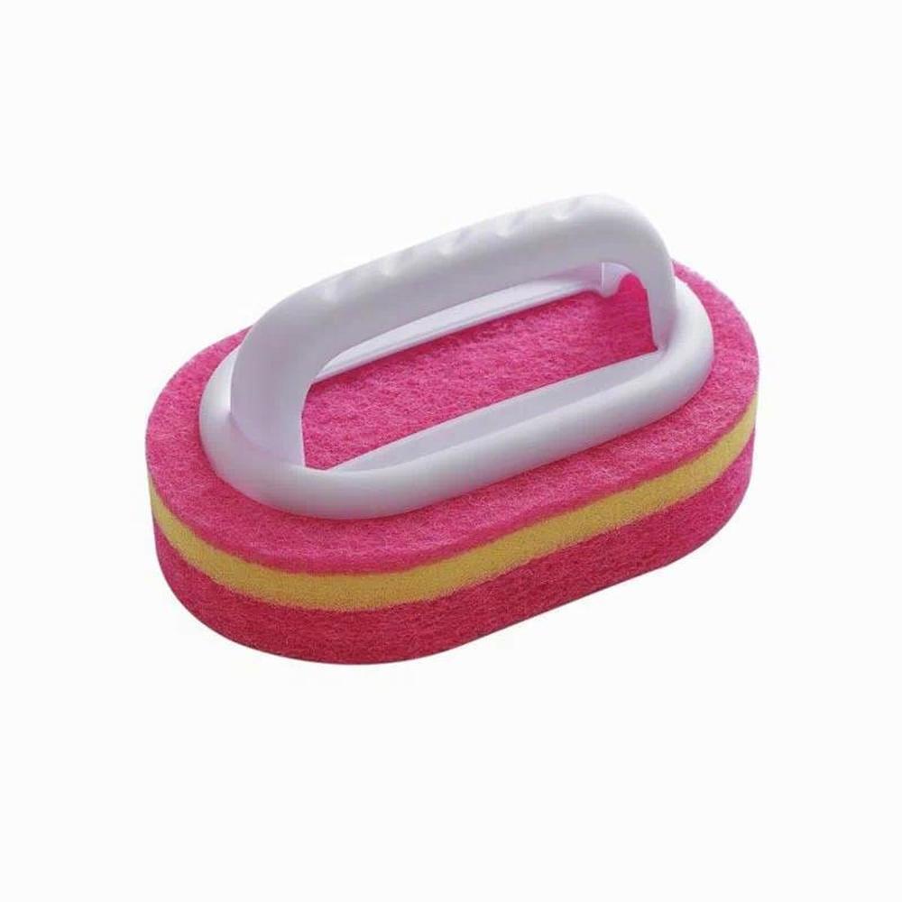 1-3PCS Household Cleaning Brush Magic Handle Sponge Easy Cleaning for Kitchen Bathroom Toilet Wall Window Cleaning Tools
