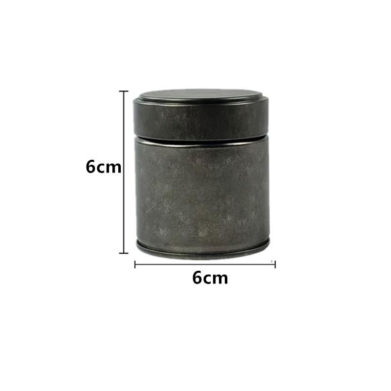 Mini Matcha Powder Can Thick Tinplate Tea Sealed Jar Spice Storage Box Container Box Kitchen Gadgets