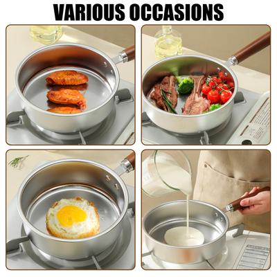 Multiple Cooktop Compatible 304 Nonrust Steel Frying Pan Works On Gas Induction Electric Stove Versatile Cooking Solution Home