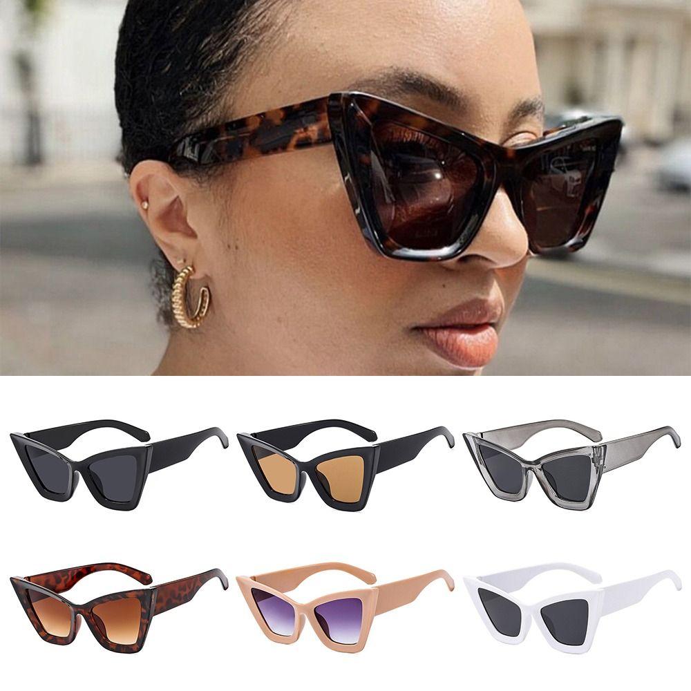 Trendige übergroße Cat-Eye-Sonnenbrille UV400 Strand Reise Punk Sonnenbrille Streetwear Brillen für Damen & Herren