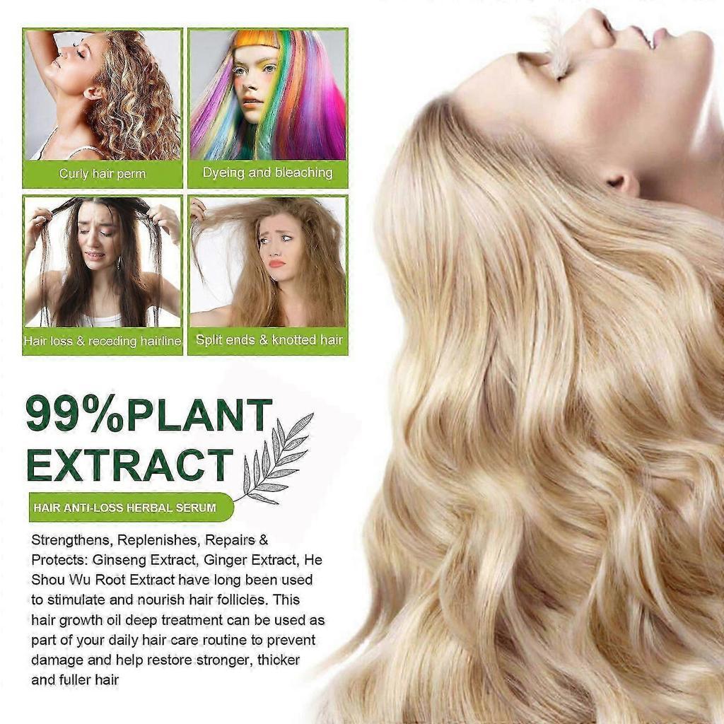 Revitalizing Hair Essential Oil with Ginseng & Peppermint  Strengthen, Thicken & Nourish Hair Naturally  Promotes Healthy Growth, Soft, Shiny, Fuller