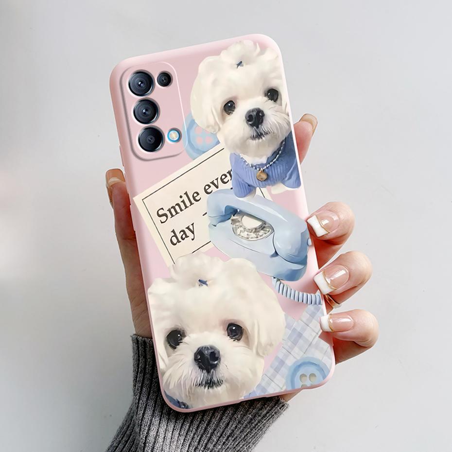 For OPPO Reno 5 5G Case Reno5 4G Silicone Bumper Cute Panda Phone Cover For OPPO Reno 5 5 Pro CPH2145 CPH2159 Cases fundas Coque