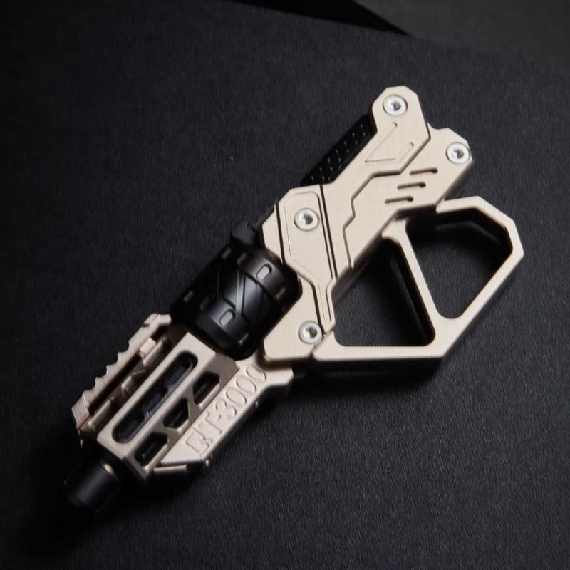 EDC QT-3000 Revolver Flip Push Slider Gun Telescopic Folding Decompression Fidget Spinner Stress Relief Metal Fingertip Gyro Toy