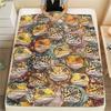 1PC Retro Animal Art Print Flannel Blanket, High Quality All Seasons, Home Decor, Warmth and Comfort, Perfect for Christmas Gifts