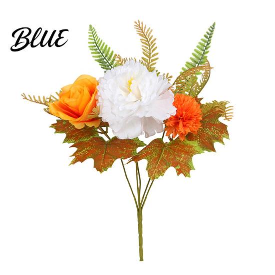 Realistic Fake Flowers for Desktop Artificial Fall Flowers Faux Silk Flower Arrangement Bouquet Reusable Botanical Arrangements Home Decor