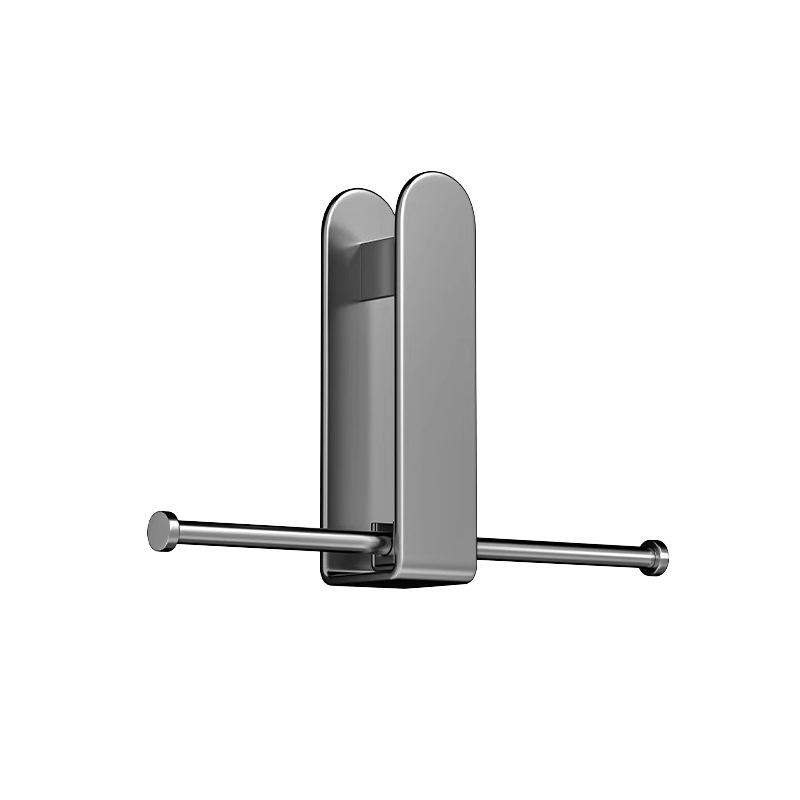 Wall-Mounted Punch-Free Clothes Hanger and Storage Rack