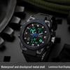 Men's Large Dial Multifunctional Dual Display Watch for Students