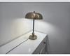 Mid century Raw Brass Table Lamp – Minimalist Bedside Light for Home or Office