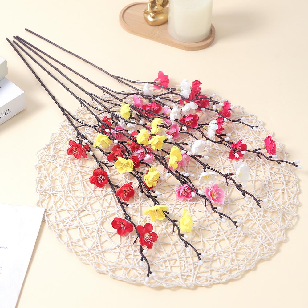 1/2Pcs Artificial Flowers Bouquet Plum Blossom 53CM Fake Flowers for Home Decor Garden Wedding Decoration Table Vase Accessories