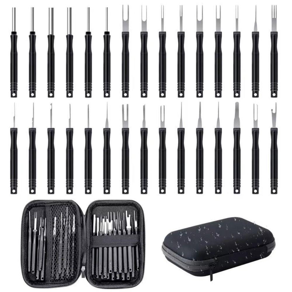 30Pcs/set Handheld Wire Terminal Removal Tool Reusable Pin Connector Removal Tool Automotive Repair