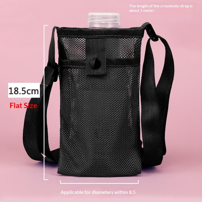 Outdoor Crossbody Storage Net Bag Water Cup Protective Cover Milk Tea Kettle Universal Thermos Cup Holder Bag