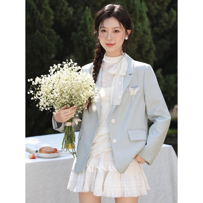 Deer to South Women s Blue Designer Suit Jacket M