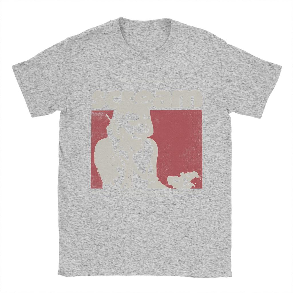 Scream Movie Scary Vintage T Shirts for Men Cotton Novelty TShirt O Neck  Tee Shirt Short Sleeve Clothing Summer