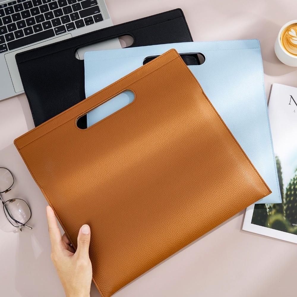 A4 Business File Holder PU Leather Tablet Bag Luxury Document Bag  Office Organizer