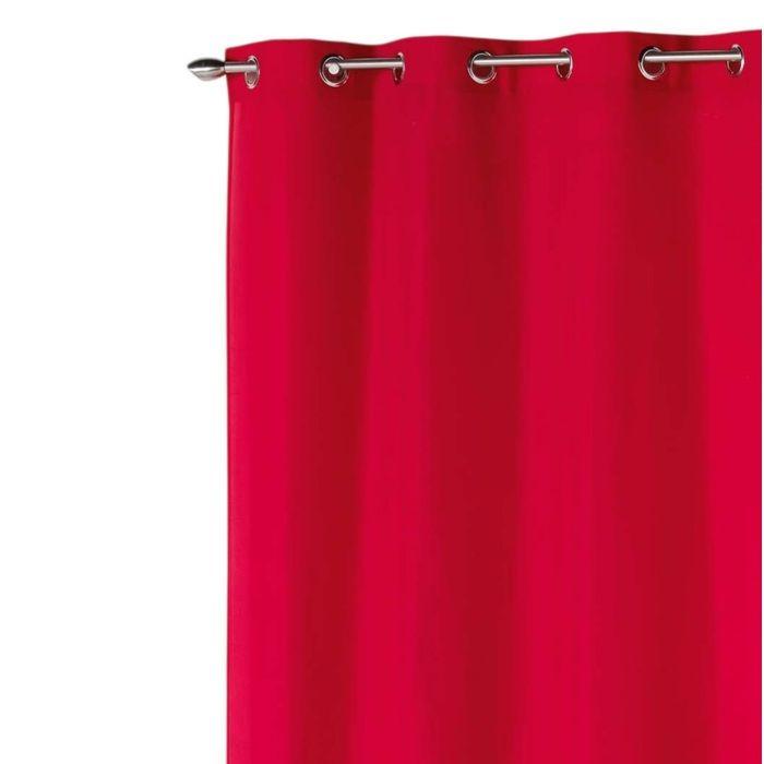 Rideau a oeillets 140 x 260 cm Absolu rouge