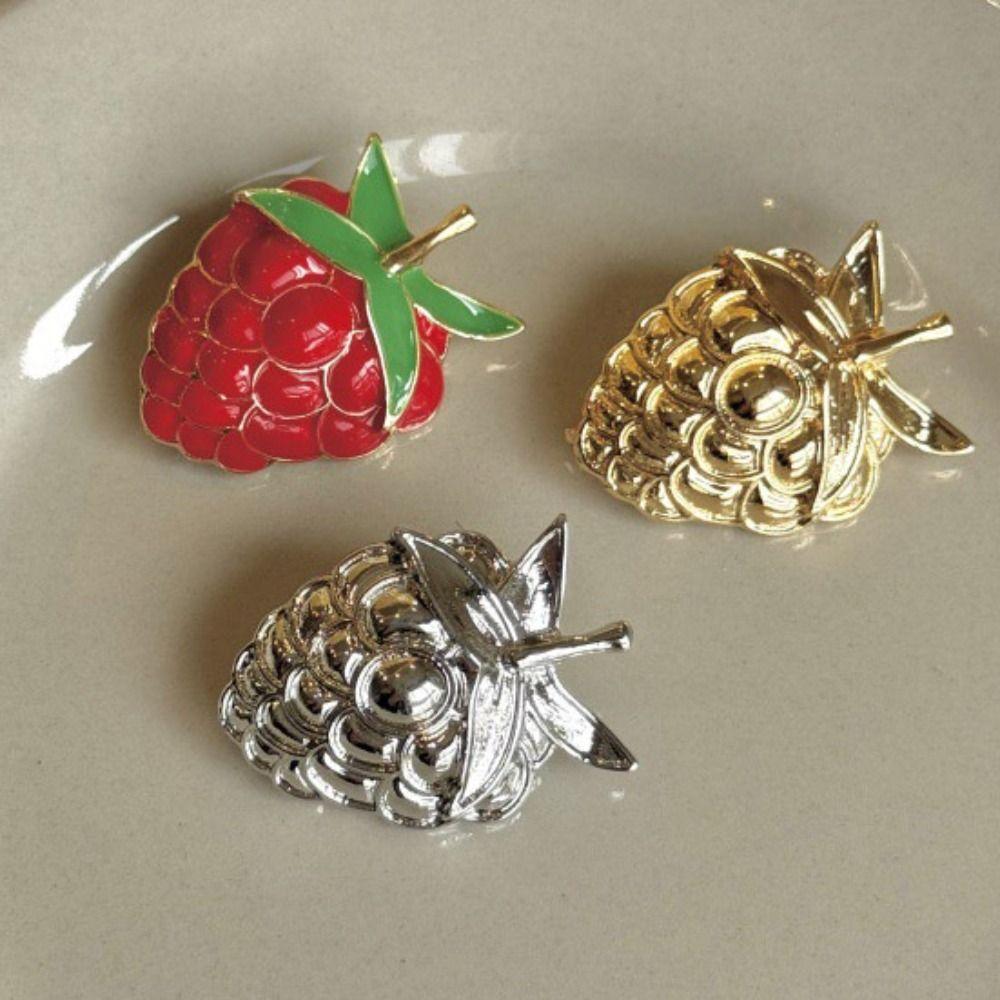 Jewelry Accessories Drip Oil Fruit Brooches Minority Design Vintage Collar Pin  Girls