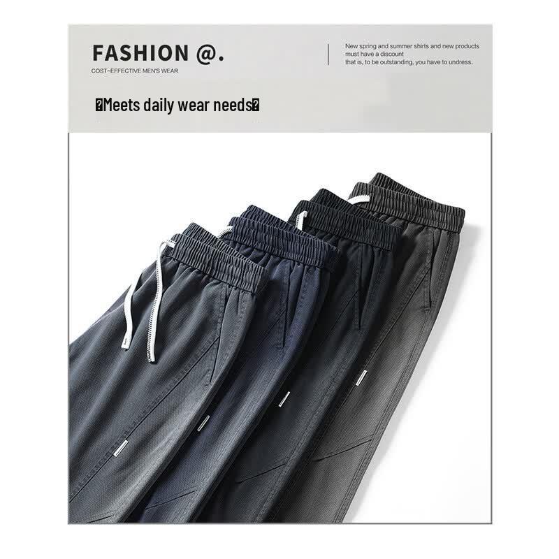 MARK FAIRWHALE Men's Lyocell Blend Loose Straight Leg Casual Pants