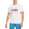 Nike T Shirts Men's White Crew Neck Moderate Straight Fit DQ1884-100
