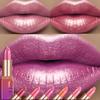 Shimmery Pearl Glossy Lipstick Gold Sparkles Ultra Pigmented Metallic Lip Tint Diamond Glam Luxury Bold Glitter Lip Makeup