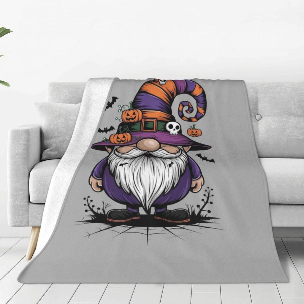 Custom Sofa Fleece Gnomes Merry Christmas Throw Blanket Warm Flannel Blankets For Bed Travel Couch Bedspreads