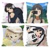 cute Anime K-K-ON Classic Cushion Cover Pattern Printed Pillowcase for Living Room Sofa Cushion Cover & Bedroom Decor