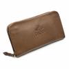 [WACHIFIELD] Dayan the Cat, Genuine Leather, Soft Cowhide Leather, Soft D Long Wallet, Dark Brown