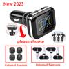 Slimme sigarettenaansteker USB TPMS Auto bandenspanningsalarm Monitorsysteem 4 Sensoren Display Bandenspanning Temperatuur Alarm