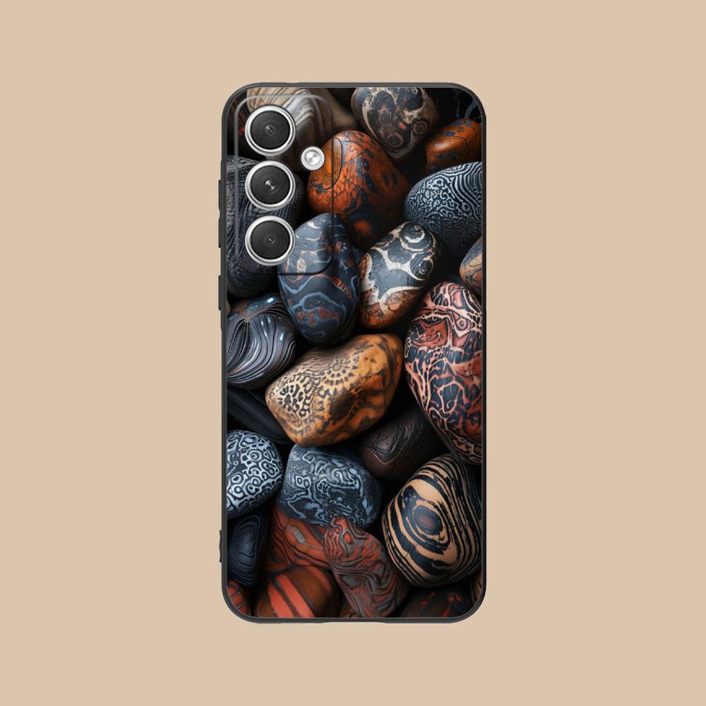 Aesthetic Stones Mobile Phone Case for Samsung Galaxy S26 S25 S24 S23 S22 S21 S20 Note20 Plus FE Ultra Colorful Cover Cellphones
