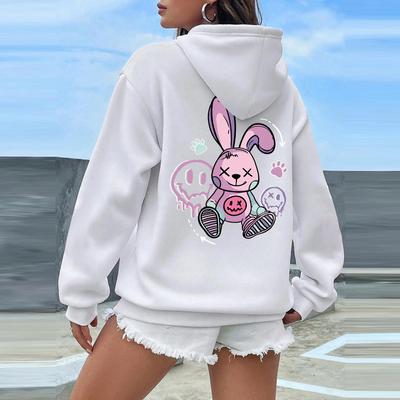2025 Hip Hop Street Casual Gedruckt Weibliche Hoodies Mode Hoodie Übergroßen Lose Neue Sweatshirts Herbst Warme Fleece Kleidung