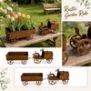 Rustic Tractor Planter Garden Decoration Outdoor Metal Flower Pot with Wagon Trailer for Patio Lawn Yard Display