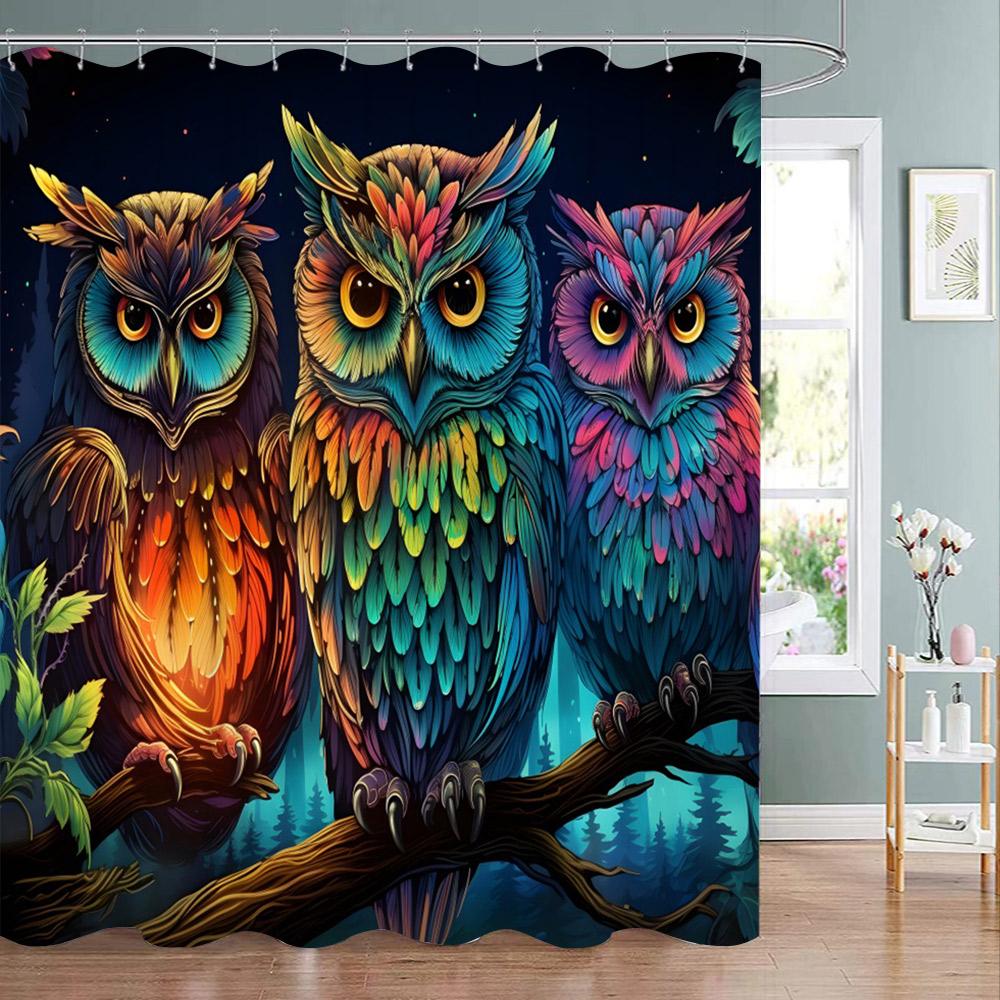 Funny Animal Shower Curtain Cute Cat in Flower with Butterfly Fluttering Polyester Fabric Washable Shower Curtain Bathroom Decor