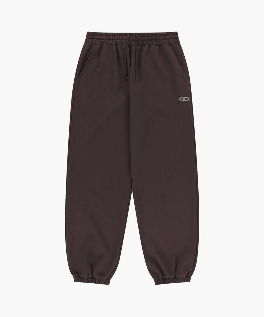 HDEX Main Logo Fleece-Lined Jogger Sweatpants (Brown)