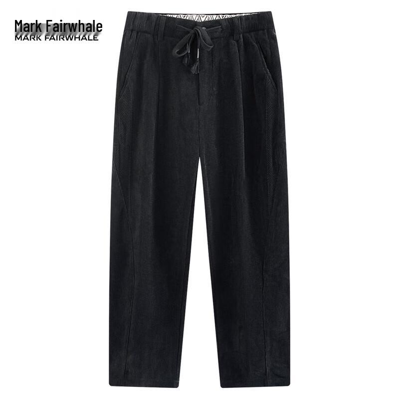 Mark Fairwhale Men's Corduroy Fleece-Lined Loose Long Pants