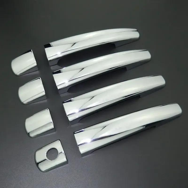 Car Decoration Door Handle Cover For Peugeot 207 308 407 3008 For Citroen C4 C6 Jumpy Cars Accessories Chrome Silver Styling