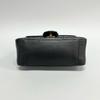 [Gebraucht] Gucci Chevron Leder GG Marmont Mini Top-Handle-Tasche 'Nero' - Ausgezeichnet #1V9T0GG
